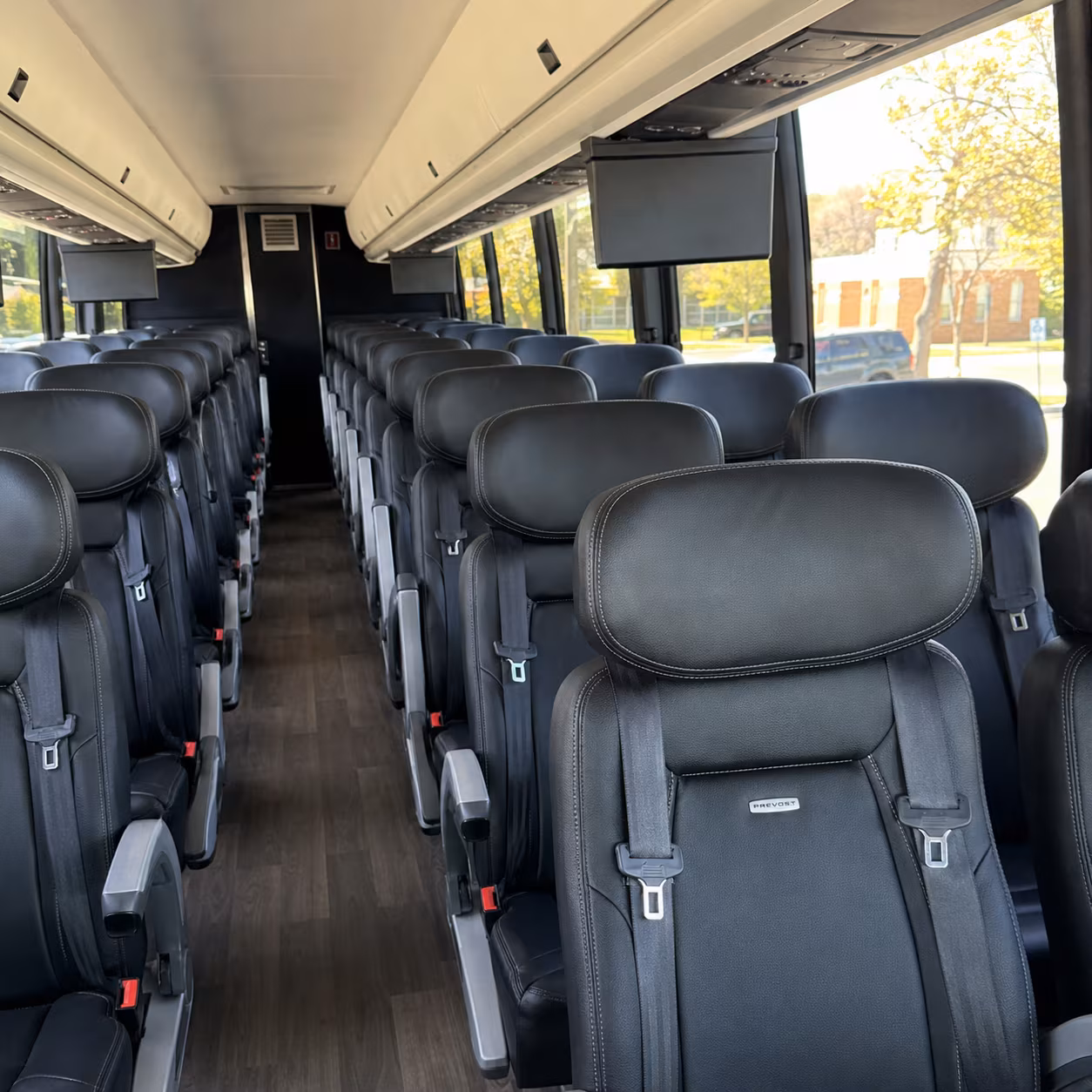 yonkers 45 passenger charter bus inside