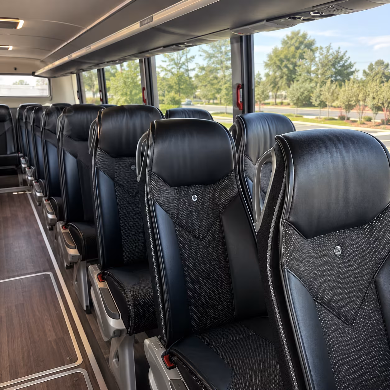 yonkers 45 passenger charter bus interior