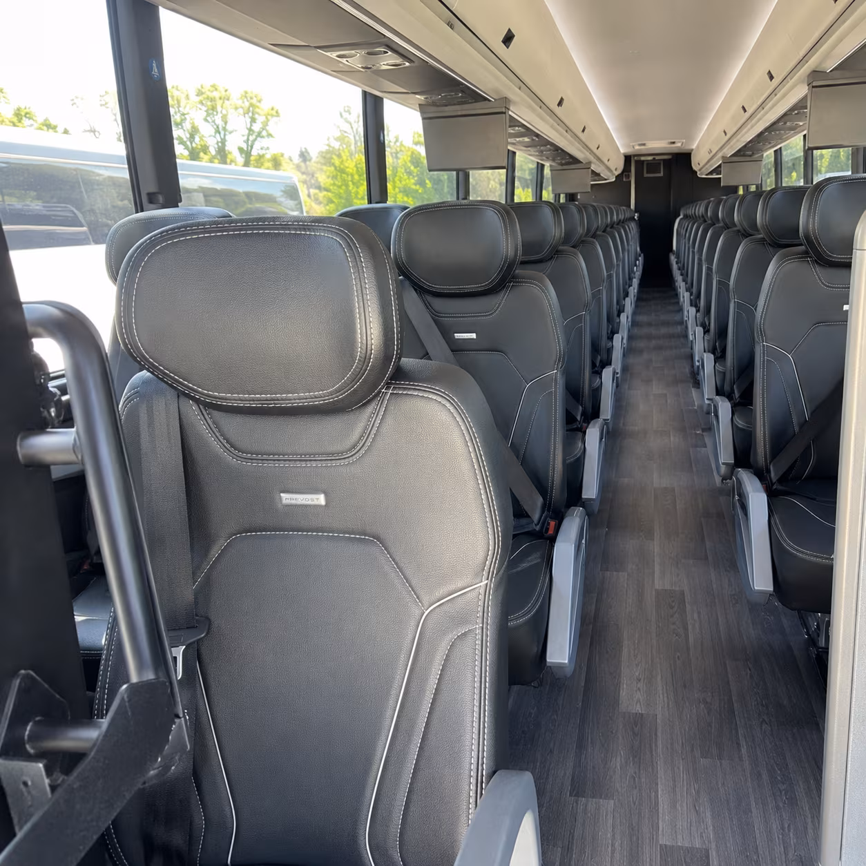 yonkers 47 passenger charter bus interior