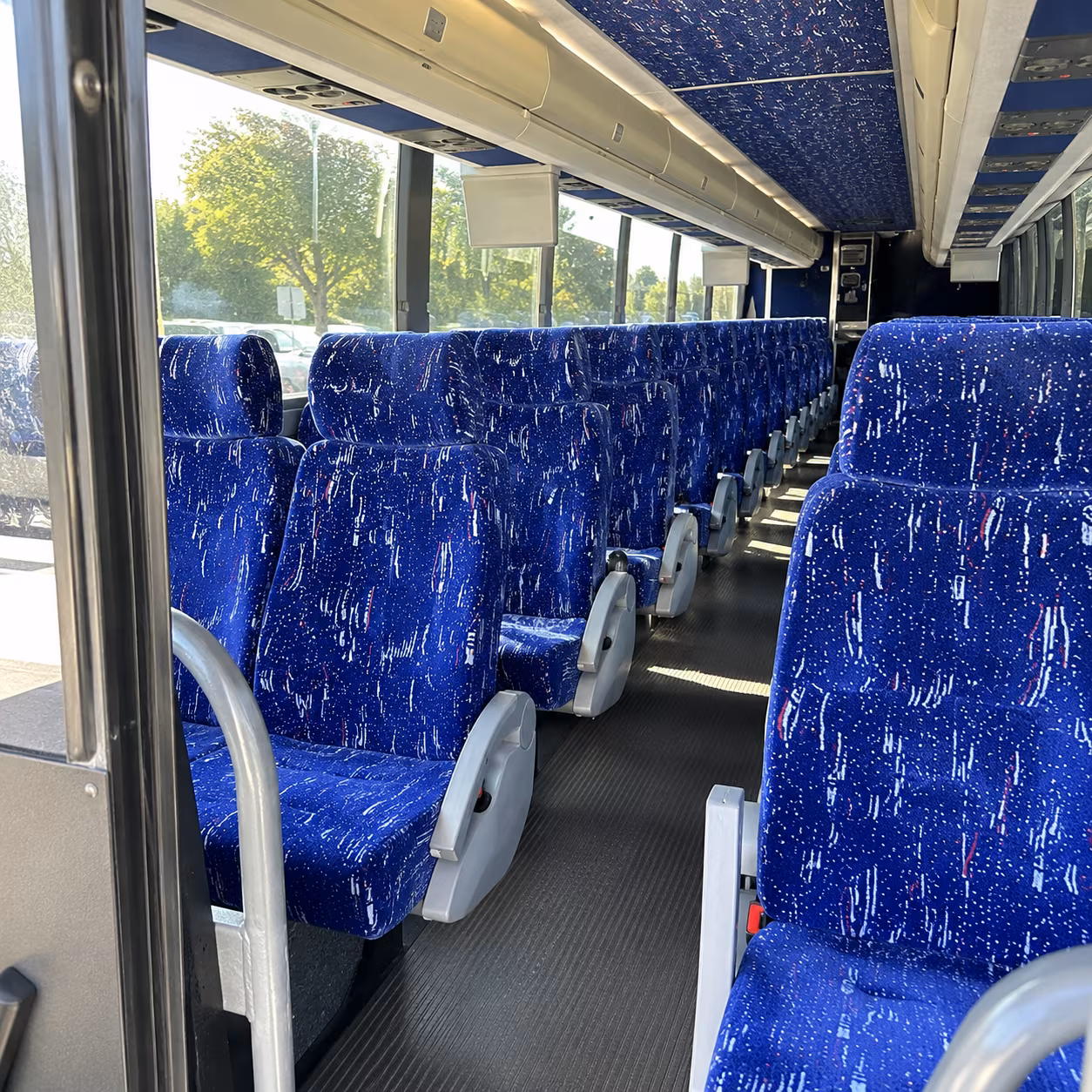 yonkers 50 passenger charter bus inside